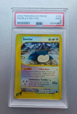 Pokemon TCG Snorlax Skyridge Reverse Holo 100/144 PSA 9 Mint - Image 1