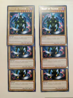 6x YuGiOh! Beast Of Talwar LCJW-EN236 Rare 1st Edition LP/MP - Image 3