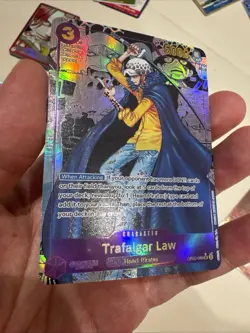 One Piece Trafalgar Law Manga English Op05-069 Secret Rare Custom Card - Image 2