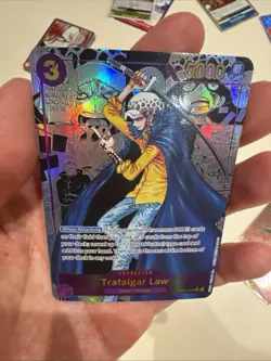 One Piece Trafalgar Law Manga English Op05-069 Secret Rare Custom Card - Image 5