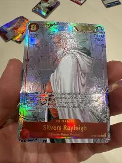 One Piece CCG Silvers Rayleigh Alternate Art Manga OP08-118 English Custom Card - Image 2