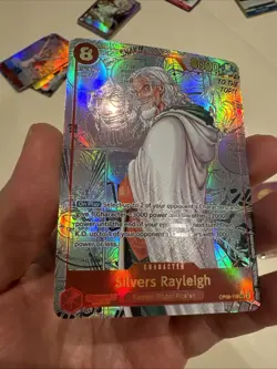 One Piece CCG Silvers Rayleigh Alternate Art Manga OP08-118 English Custom Card - Image 3