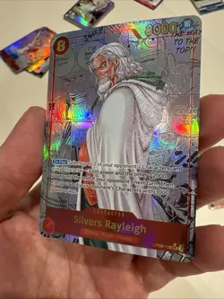 One Piece CCG Silvers Rayleigh Alternate Art Manga OP08-118 English Custom Card - Image 4