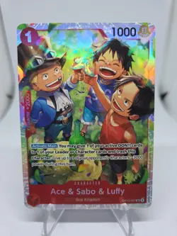 Ace & Sabo & Luffy OP13-007 - One Piece TCG English - SR Foil NM Near-Mint - Image 1