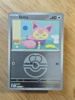Skitty 165/217 - Love Ball Reverse Holo - Ascended Heroes Pokemon Card - Image 1