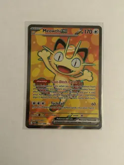 Pokemon Meowth EX Full Art Foil Rare Basic Card POR 107/088 💥 💥 PACK FRESH💥💥 - Image 1
