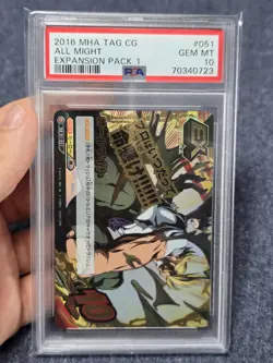 My Hero Academia Tag Card Battle HA-01-051 U All Might JAPANESE PSA 10 - Image 1