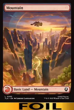 MOUNTAIN ** FOIL FULL ART ** #290 - Avatar: The Last Airbender - NM MTG - Image 1