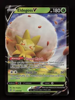 Eldegoss V 019/192 Holo Rare V Rebel Clash Pokemon Near Mint - Image 1
