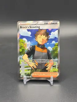 Pokemon TCG Brock’s Scouting Trainer 179/159 Journey Together Ultra Rare NM Card - Image 1