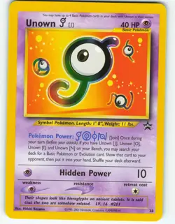 Unown J - #38 WOTC Black Star Promo - Pokemon TCG - 1999 - Image 1