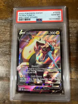 POKEMON 2022 Brilliant Stars Full Art BOLTUND V #TG13 PSA 10 Gem Mint RARE - Image 1