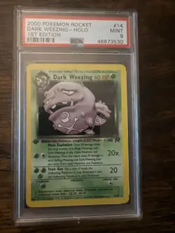 Pokemon TCG Dark Weezing Team Rocket 14/82 Holo 1st Edition Holo Rare - Image 1