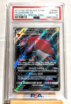 2017 Pokemon P.M. SM Black Star FA Zoroark GX Promo Special Collection PSA 10 - Image 1