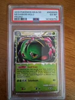 Pokemon TCG Meganium Ultra Rare Holo Promo 2010 HG & SS Set HGSS08 PSA GRADE 6 - Image 1