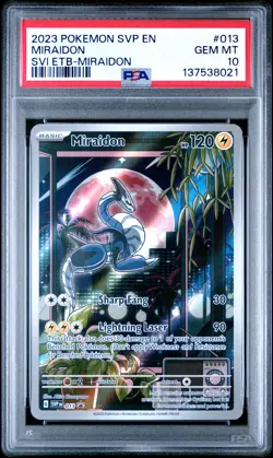 2023 POKEMON SVP EN-SV BLACK STAR PROMO #013 MIRAIDON PSA 10 - Image 1