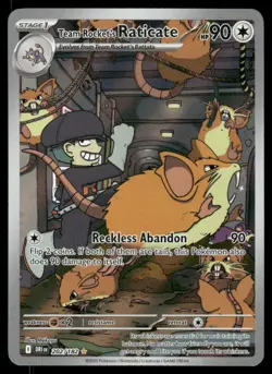 Pokemon Cards Team Rocket's Raticate 202/182 Destined Rivals NM - Image 1