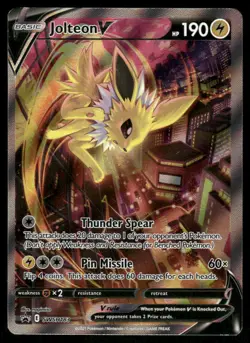 Pokemon Cards Jolteon V SWSH183 SWSH Black Star Promo NM - Image 1