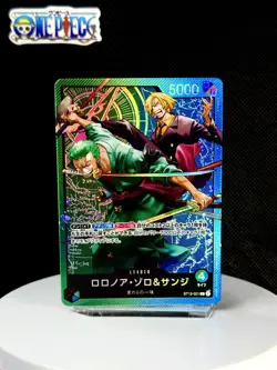 One Piece Card Game 🏴‍☠ST12-001 Roronoa Zoro & Sanji "L" NM Foil JPN US Seller - Image 1