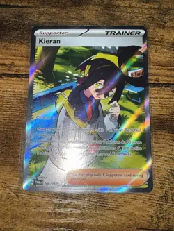 Pokemon Kieran TCG Full Art Trainer Card 206/167 Twilight Masquerade LP - Image 1