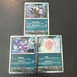 Darkrai/Sableye/Spiritomb SWIRL Cosmos Holo Triple Whammy Tin Promo Pokemon Card - Image 1