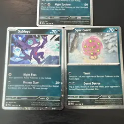 Darkrai/Sableye/Spiritomb SWIRL Cosmos Holo Triple Whammy Tin Promo Pokemon Card - Image 3