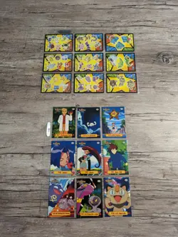 2Complete Set Insert TV 1999 Topps Pokemon Series 1 Puzzle Card vintage picture - Image 2