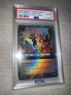 Lorcana Putting It All Together Zootopia Movie Promo Card PSA 10 - Image 1
