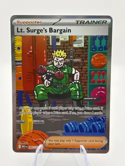 Pokemon TCG Mega Evolution - Lt. Surge’s Bargain 185/132 Special Illustration Ra - Image 1