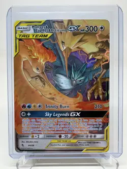 2019 Pokemon Hidden Fates Moltres & Zapdos Articuno Tag Team GX #44/68 NM-MINT - Image 1