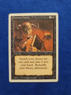 Demonic Tutor Revised Edition MP Regular MTG - Image 1