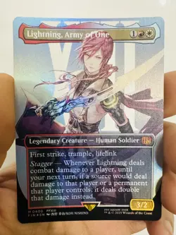 Lightning, Army of One 0400 Foil Borderless Magic The Gathering Final Fantasy - Image 1