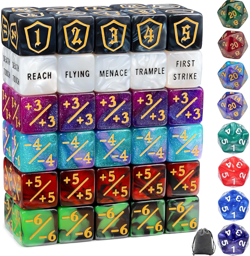 68 Pieces MTG Dice Counters Set, plus 1 Life Counter Ability Keyword Shield Toke - Image 1