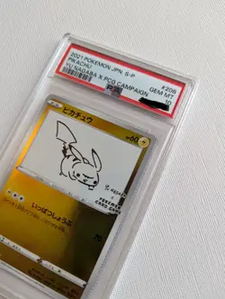 Pokemon PSA 10 GEM MINT Japanese Promo REVERSE HOLO Yu Nagaba Pikachu 208/S-P - Image 4