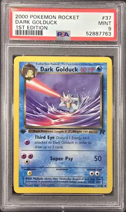 2000 POKEMON ROCKET 1ST EDITION #37 DARK GOLDUCK PSA 9 - Image 1
