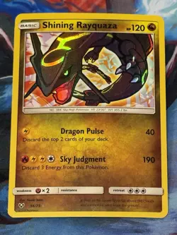 Pokemon Shining Rayquaza 56/73 Shining Legends Shiny Holo - Image 1
