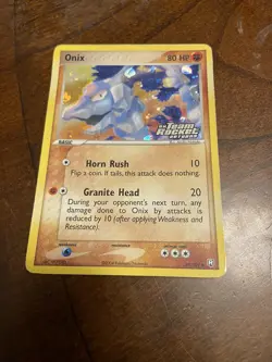 Onix 69/109 Stamped Holo Ex Team Rocket Returns Pokemon 2004 Moderate Play MP - Image 1