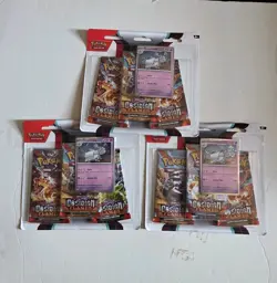 Lot Of 3 Pokemon Obsidian Flames Houndstone 3-Pack Blister - Pokemon TCG Sealed - Image 1