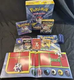 Pokemon Thunderstorm Gift Box Opened NEAR COMPLETE W/3 SEALED Boosters + FS Deck 742818062237 - Image 1