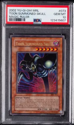 2002 Yu-Gi-Oh Magic Ruler MRL-073 Toon Summoned Skull PSA 10 Gem Mint - Image 1