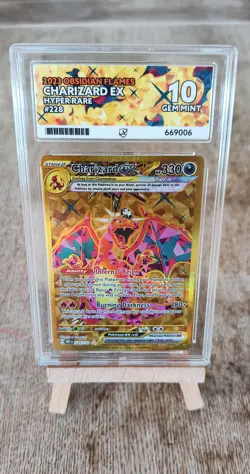 Charizard EX 228/197 SV3 Obsidian Flames Gold Hyper Rare Pokemon 2023 Ace 10 - Image 1