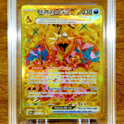 Pokemon Obsidian Flames Charizard EX 228/197 AGS Mint+ 9.5 Holo Secret Rare 2023 - Image 2