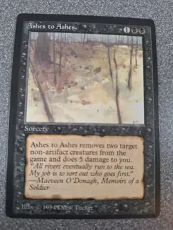 Magic The Gathering Card e100 Ashes to Ashes The Dark Regular - Image 1