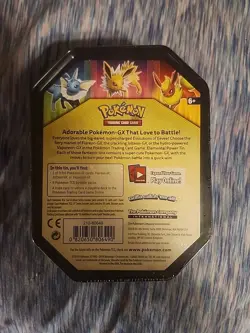 Pokemon TCG Elemental Power Tin Box Vaporeon GX Promo Card Booster English - Image 2