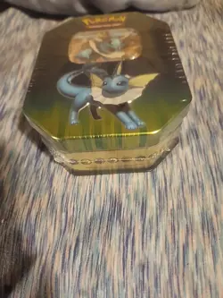 Pokemon TCG Elemental Power Tin Box Vaporeon GX Promo Card Booster English - Image 3