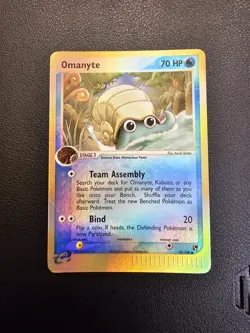 Omanyte 70/100 EX Sandstorm English Reverse Holo - Pokemon Trading Card - LP - Image 1