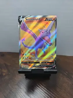 Pokemon TCG Lost Origin Aerodactyl V Ultra Rare Holo Card 179/196 - Image 1