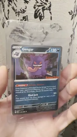 Pokemon TCG: Perfect Order: Gengar #50 GameStop Exclusive Cosmo Holo Card SEALED - Image 2