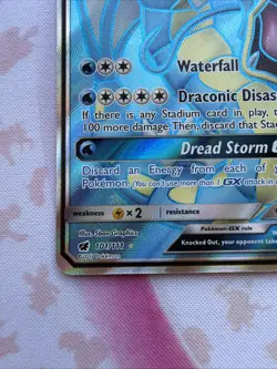 Pokemon TCG Gyarados GX Full Art Ultra Rare Crimson Invasion 101/111 LP - Image 5