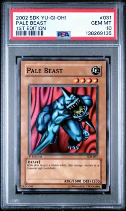 Yu-Gi-Oh! Pale Beast SDK-031 1st ED 2002 PSA 10 GEM - Image 1